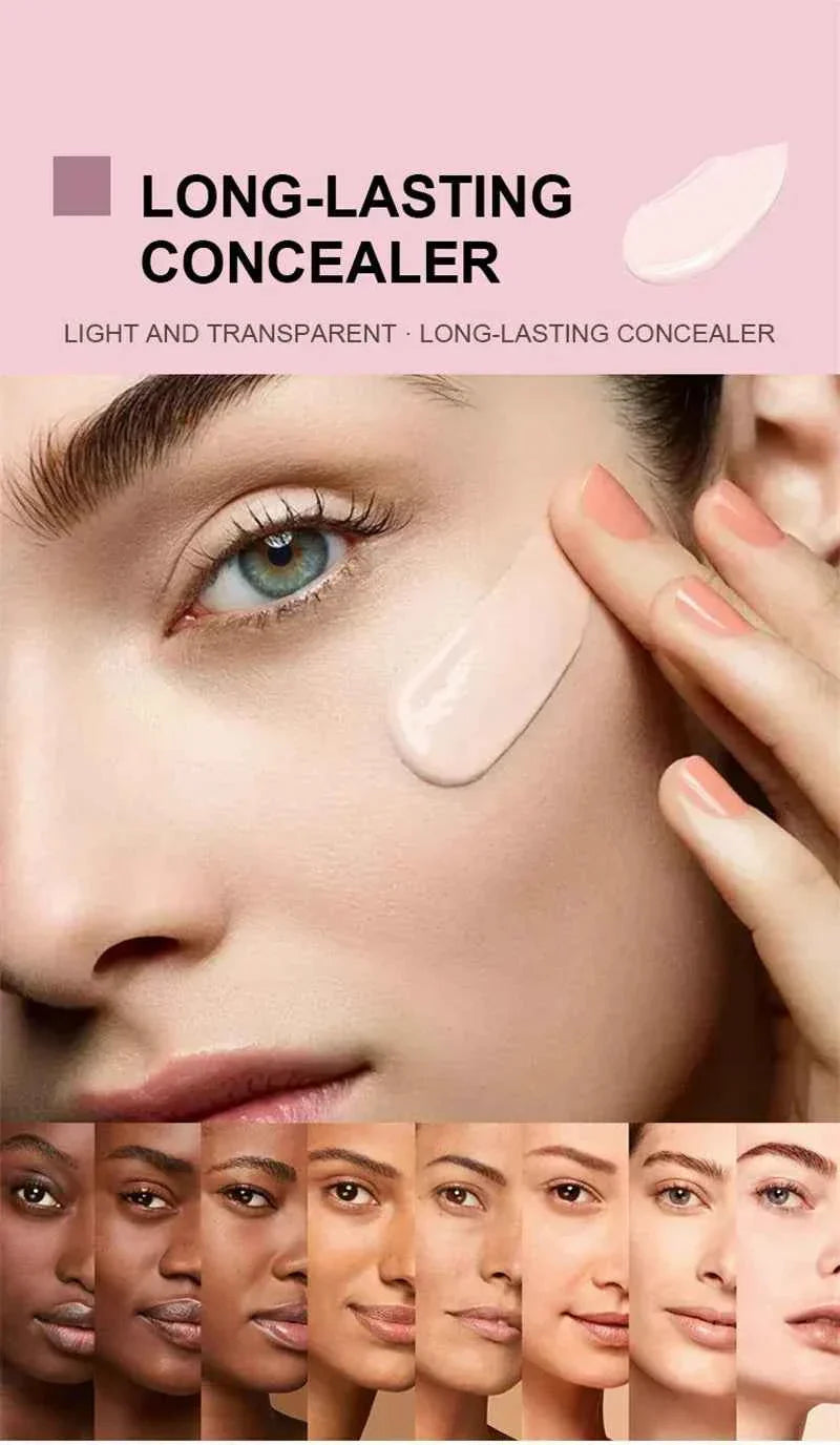 Smooth Liquid Foundation Cream Moisturizing Waterproof Concealer Modify Skin Tone Cover Acne Spots Full Coverage Face Make Up
