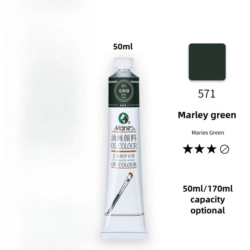 Maries Oil Paint 50ML Oil Painting Art Creation Pigment Large Oil Paint Paint Single Commonly Used 24 Colors
