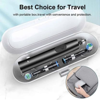 Electric Rotating Toothbrush Deep Clean Whitening Teeth for Adult Ultrasonic Toothbrush with 4/8pcs Refill Replacement Heads