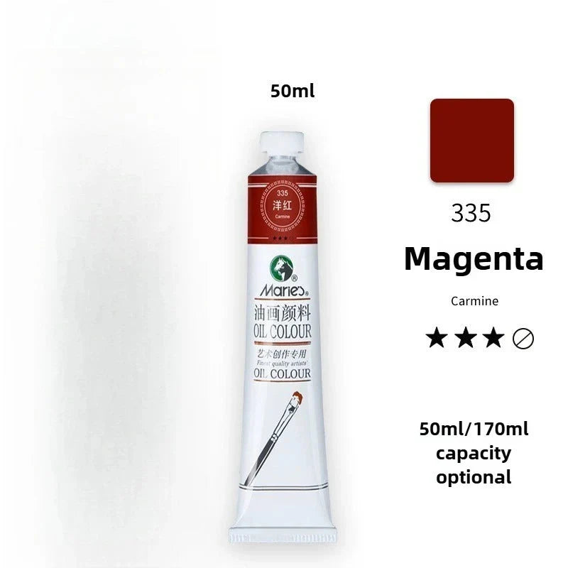 Maries Oil Paint 50ML Oil Painting Art Creation Pigment Large Oil Paint Paint Single Commonly Used 24 Colors