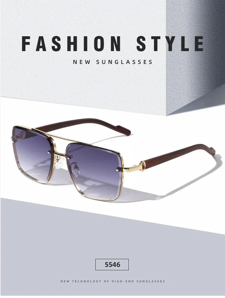 Square Sunglasses For Men Vacation Fashion Glasses Wooden Sunglasses Women Trendy Shades Vintage Gafas De Sol Hombre Zonnebril
