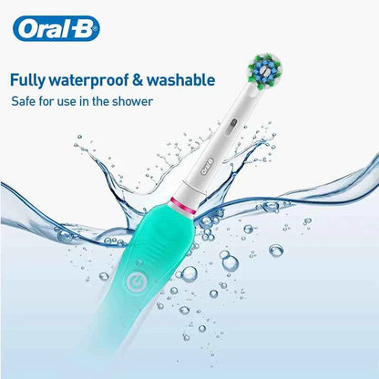 Oral B Electric Toothbrush Pro600 3D Action Daily Clean Pressure Sensor Gum Care Waterproof Rechargeable 7-Day Battery Life