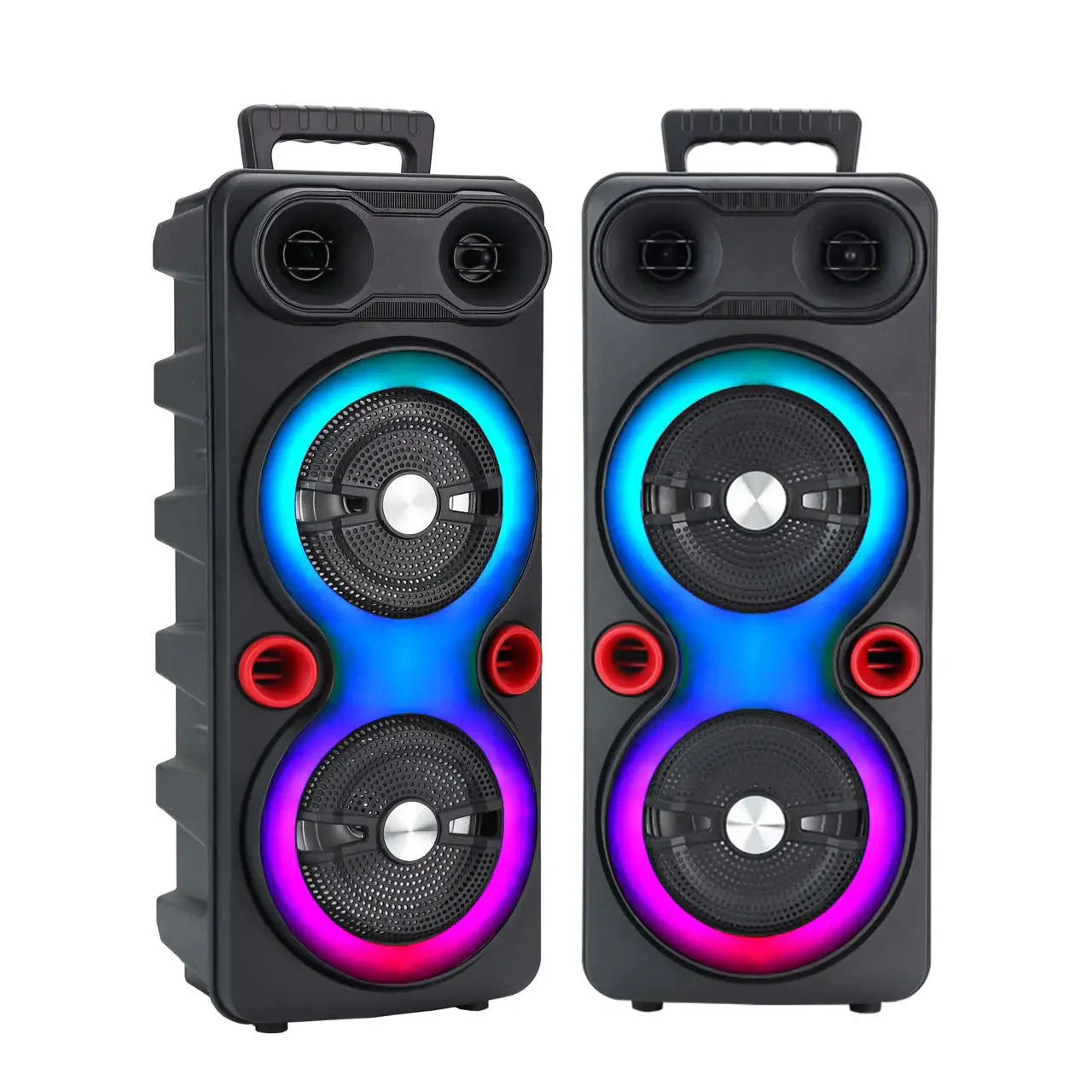 High Power Portable Karaoke Partybox Wireless Bluetooth Dual Speakers Outdooor Heavy Bass Subwoofer 6.5-inch Soundbar
