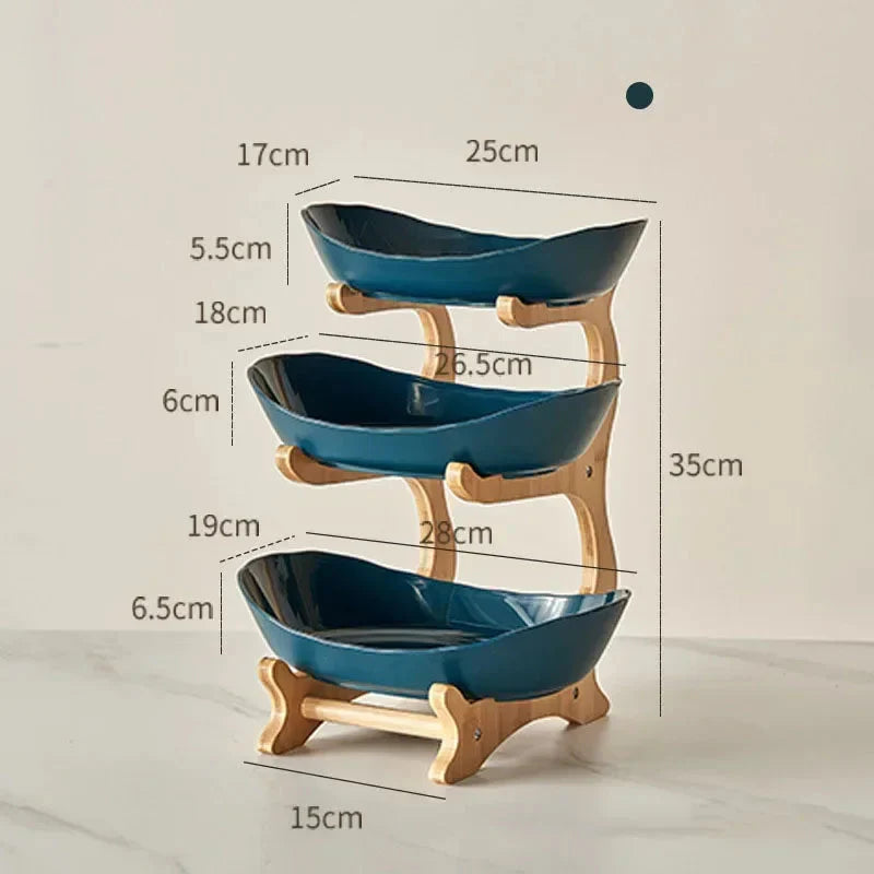 2/3 Layer Fruit Plate Home Snack Dish Creative Candy Dish Modern Dried Fruit Basket Living Room Plastic Cake Stand Snack Plates
