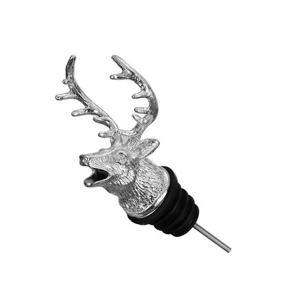 Zinc Alloy Steel Deer Stag Head Wine Pourer Unique Rhinoceros Lion Wine Bottle Stoppers Wine Aerators Bar Tools