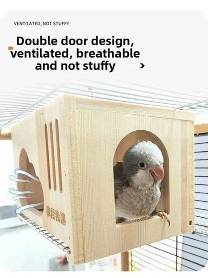 Hanging Bird Nests Breathable Hatching Bird's Wooden House Pet Supplies Swallow Finch Squirrel Small Birds Animals Nests Box
