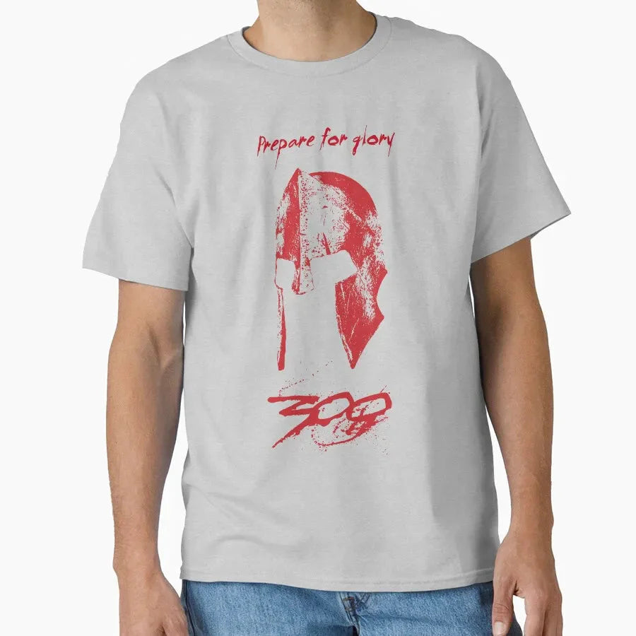 SPARTAN HELMET RED Spartan warrior helmet ancient greece this is sparta T Shirt for men Large size Adult tops S-6XL