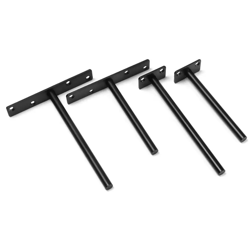 T Shape Concealed Shelf Brackets Floating  Wall Shelf Supports Screw Mounting Plate Multi sizes Metal Brackets