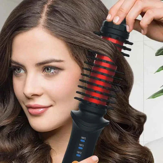 Cordless Hair curling wands USB rechargeable cordless curling iron Electric Heated Hair Curling Round Brush Hair Styling Tool