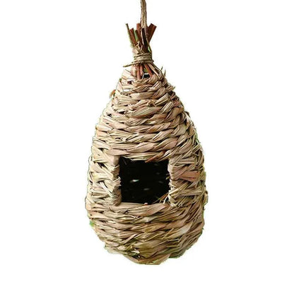 〔W〕Birds Nest Outdoor Hand-weaved Decorative Bird House Bird Cage Shelter Weaved Hanging Parrot Nest Creative Handmade Bird Cage