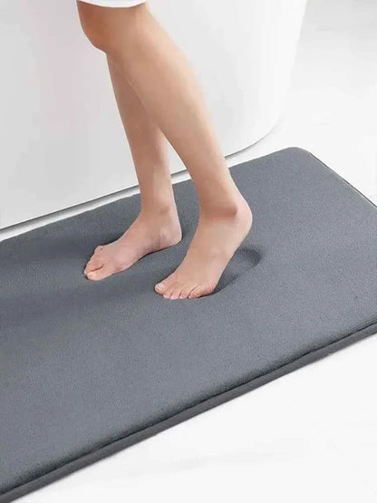 Bathroom Mat Non-slip Bathtub Basin Side Floor Carpet Memory Foam Super Absorbent Shower Room Mats Soft Bath Rug Bathroom Decor