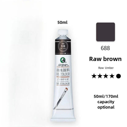 Maries Oil Paint 50ML Oil Painting Art Creation Pigment Large Oil Paint Paint Single Commonly Used 24 Colors