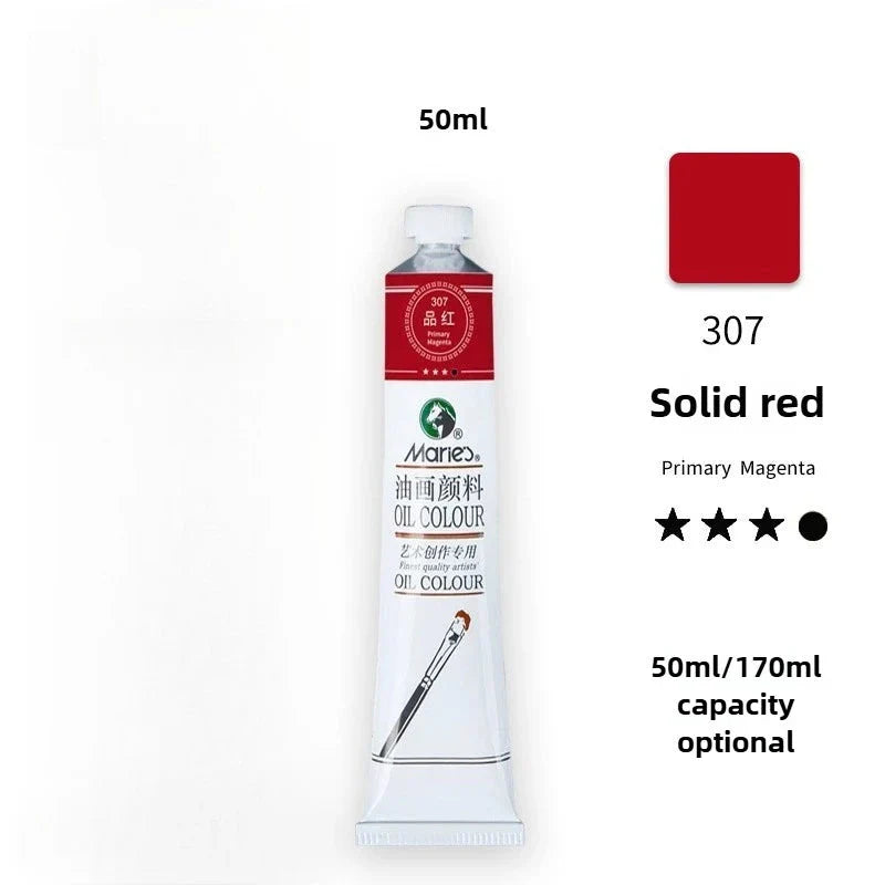 Maries Oil Paint 50ML Oil Painting Art Creation Pigment Large Oil Paint Paint Single Commonly Used 24 Colors