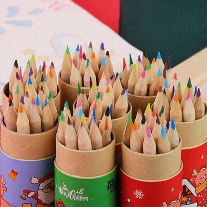 Supplies with Built-in Sharpener Sketch Supplies Drawing Pencils Wooden Pencils Christmas Colored Pencils Sketching Pen
