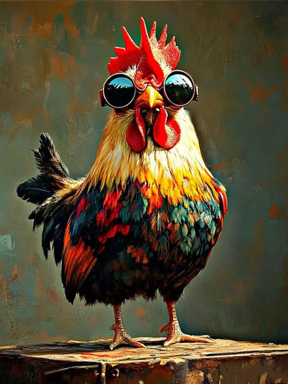 Pictures By Numbers Chicken Animal Paint Kit For Adults Digital Painting Oil Painting For Living Room Home Interesting Gift