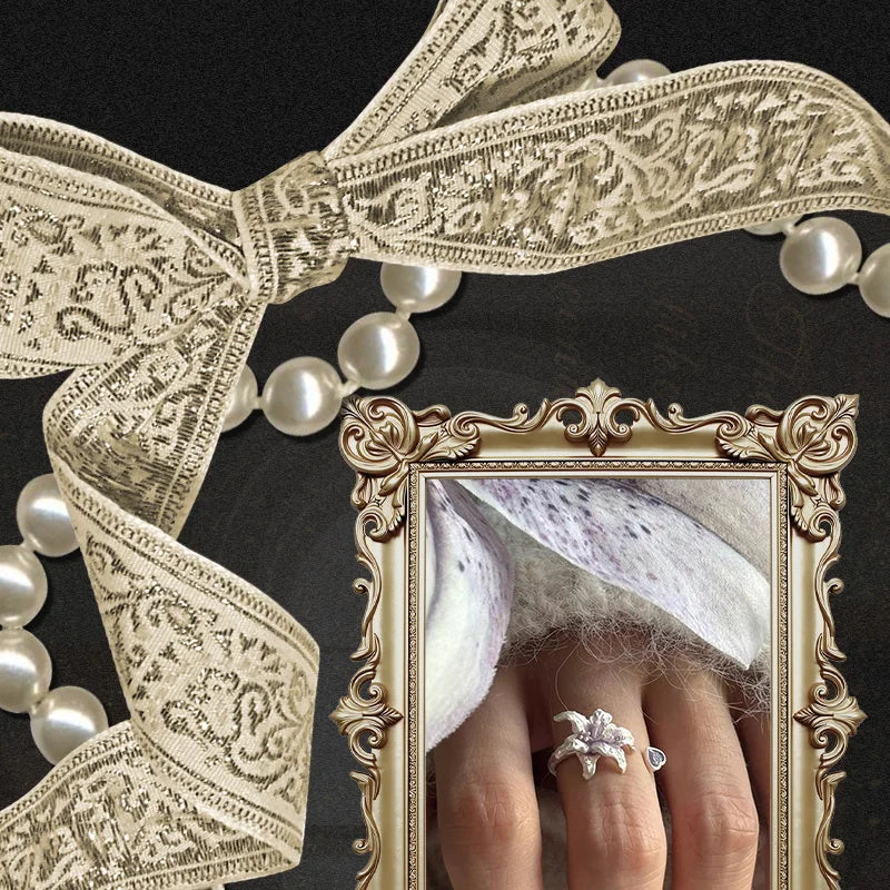 Gorgeous Lily Flower Jewelry Accessories, Fashion Ring for Women, Must-have Accessory for Female Fashionistas