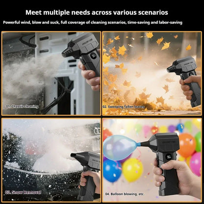 990000RPM Powerful Air Blower Turbo Blower Brushless Motor Violent Fan Wind Speed 198km/H with display Air duster,Vacuum kit