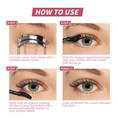 Black Waterproof Mascara Lengthening Eyelash Extension Eye Lashes Brush Beauty Curling Mascara Korean Cosmetics Long-wearing