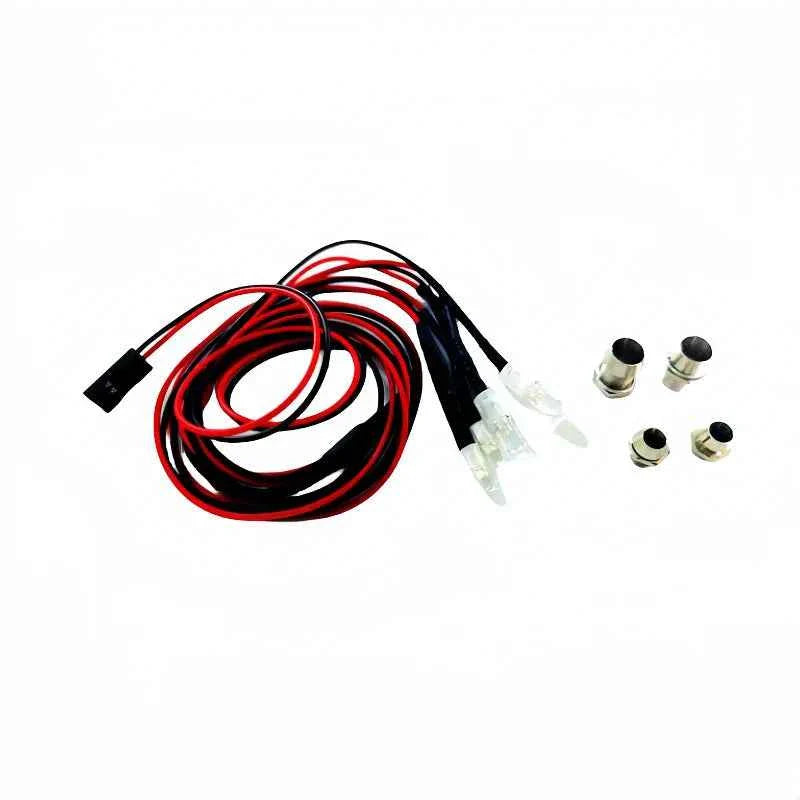 RC model car lights, 2 lights, 4 lights, 6 lights, 8 lights, red and white lights, 3/5mm LED cup, RC spotlights, white light