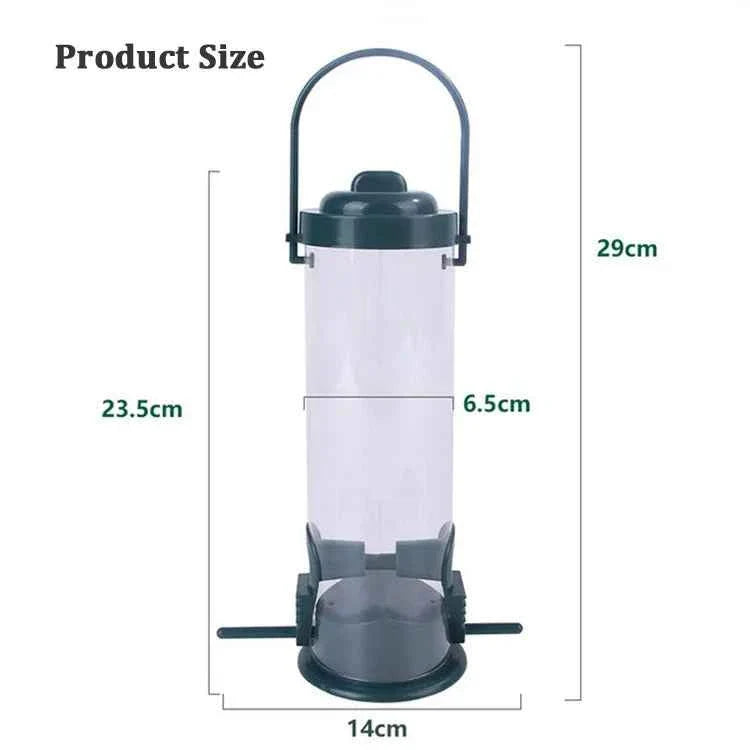 Pet Bird Feeder Food Dispenser Outdoor Hanging Multiple Holes Bird Feeder Small Bird Automatic Foot Feeding Tool Bird Supplies