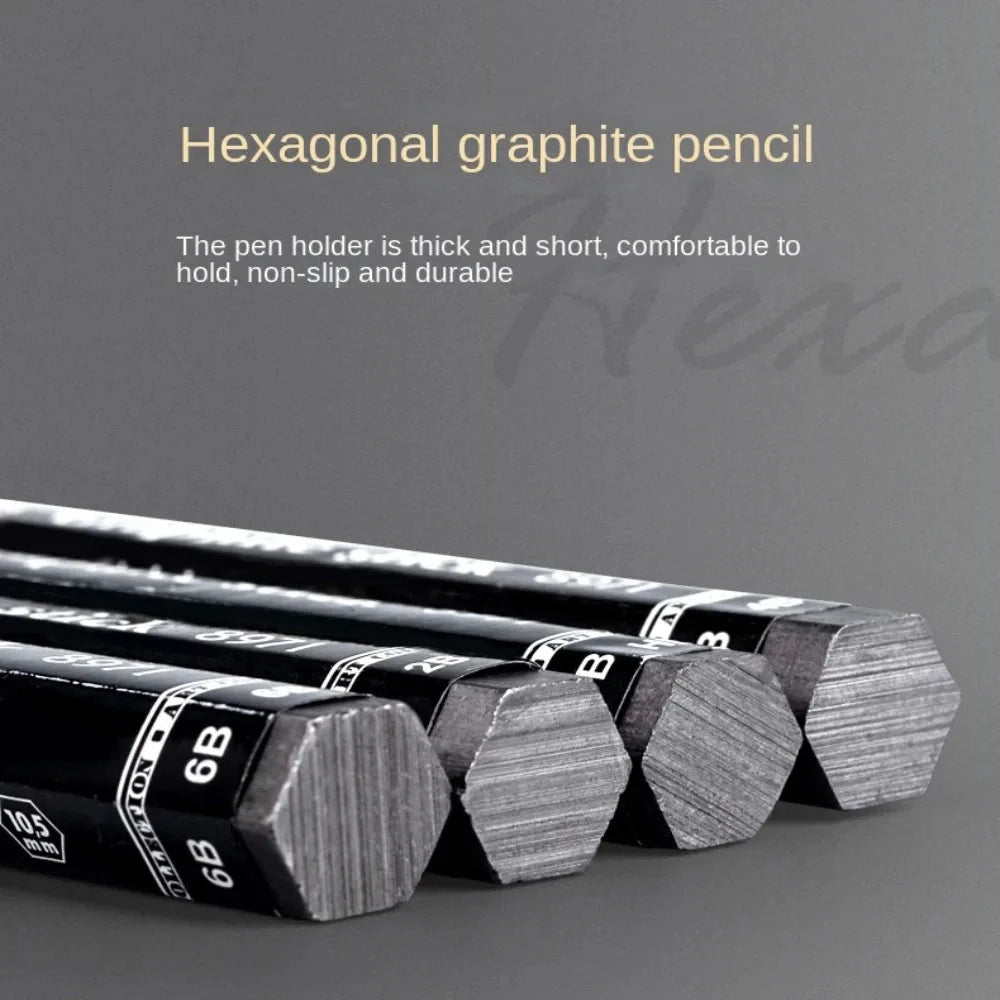 Painting Art  Supplies Water Soluble Artist Student Graphite Stick Pencil Full Lead Rod Exam Drawing Tool Shading Pencils