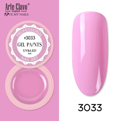 Arte Clavo Painting Gel 72 Colors 5ml Professional Nail Paint Color Gel Polish For Nail Art UV Gel Lacquer Gel Top Coat Manicure