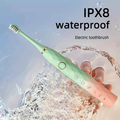 Electric Toothbrush Rotary Cleaning Teeth Brush Waterproof Electronic Tooth Brush With Timer USB Rechargeable Toothbrush 10 head