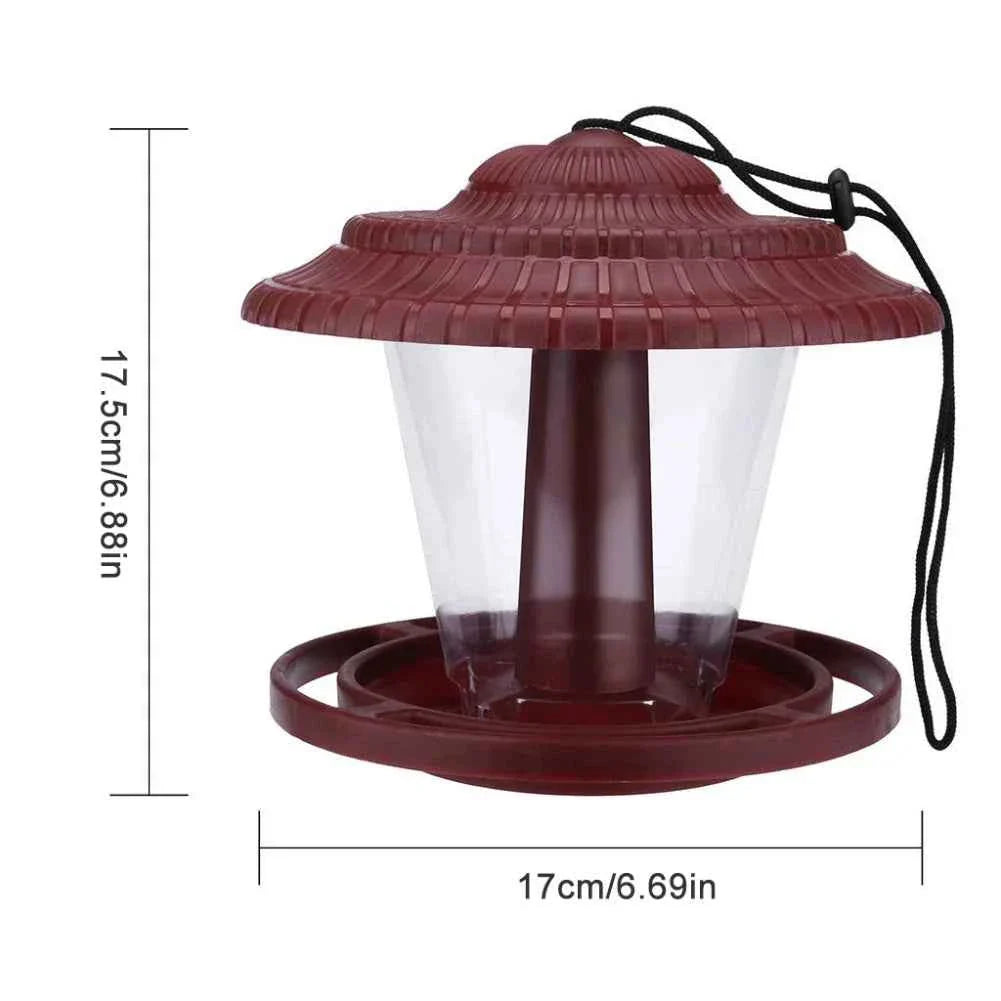 Hanging Wild Bird Feeder Outdoor Pet Food Dispenser Multiple Holes Bird Feeder Automatic Foot Feeding Tool for Flying Animals