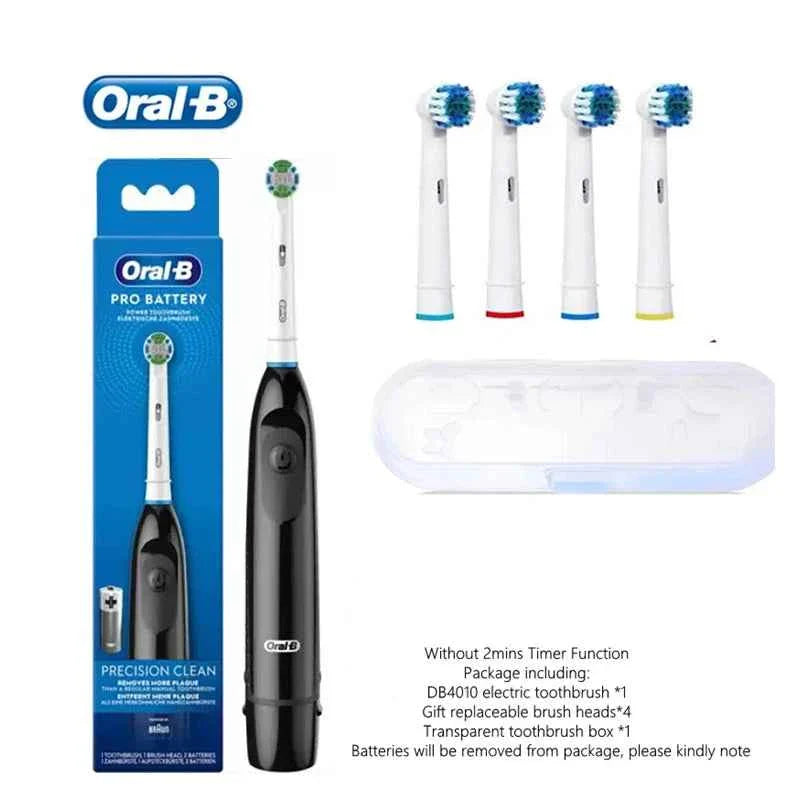 Original Oral B Electric Toothbrush Waterproof Battery Powered Tooth Brushes for Kid Adult Oral Health with Gift Head Travel Box