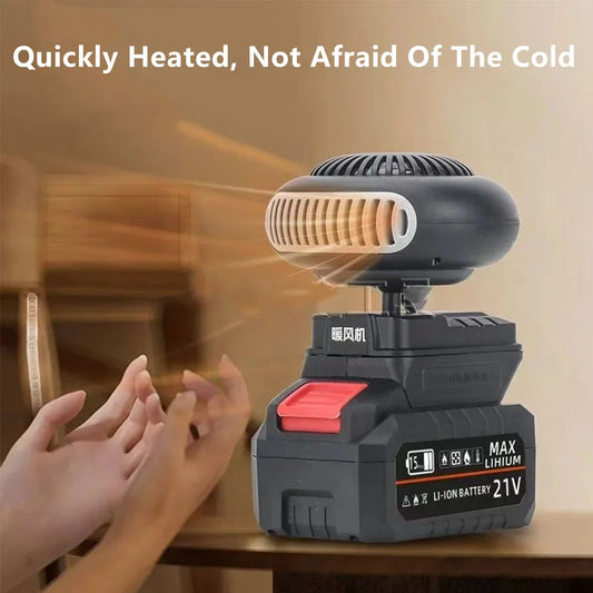 Electric Power Warm Air Blower Fan Heater Portable Small Space Heater Car Window Defogger Power Tool Parts Battery Powered