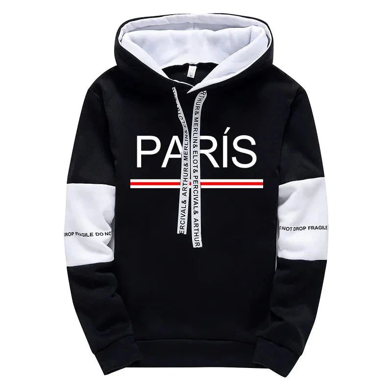 Paris Fashion Hoodies for Men High Quality Hooded Long Sleeve Sweatshirts All Season Daily Casual Sports Pullover Men's Clothes