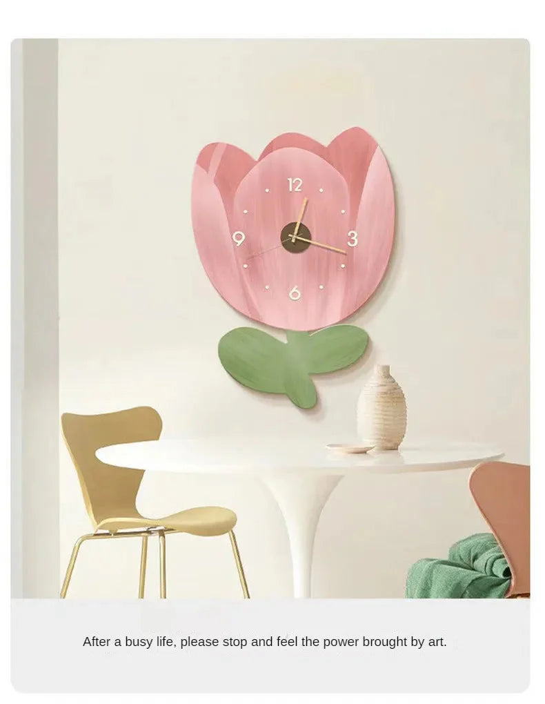 Light Decorative Clock Hanging Restaurant Simple Creative Crystal Porcelain Wall Hanging Clock Quiet Room Clock