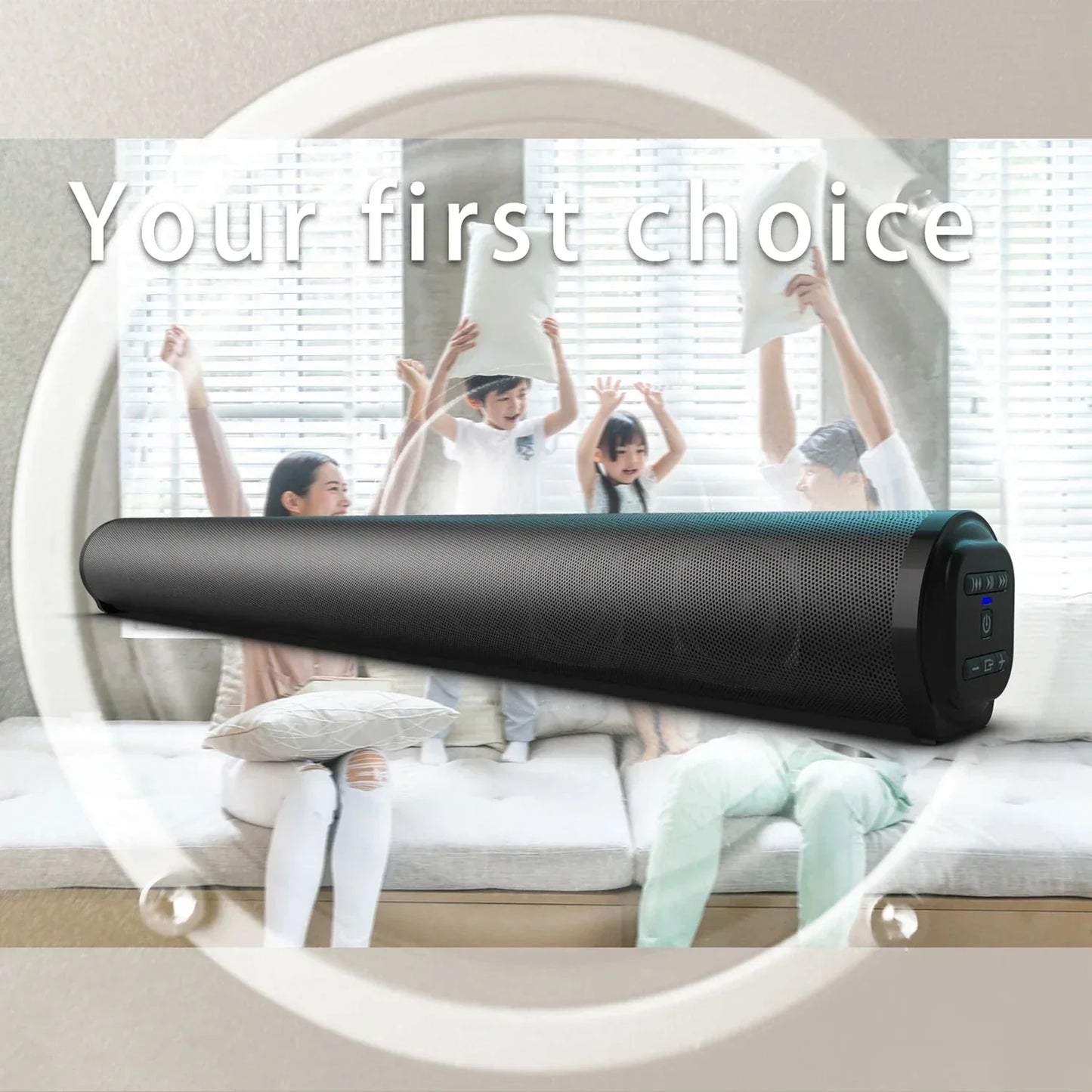 Super Powerful Sound Bar Portable Wireless Bluetooth Speaker Surround Stereo Home TV Sound Box Subwoofer FM Radio Home Theater