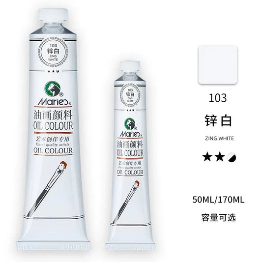 Marie's Oil Paint 170ML Oil Painting Art Creation Pigment Large Oil Paint Paint Single Commonly Used 24 Colors
