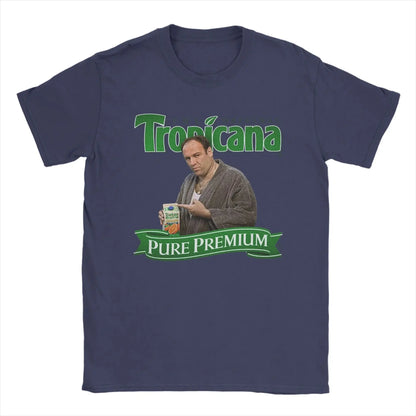 The Sopranos T-Shirts for Men  Novelty Pure Cotton Tees Round Neck Short Sleeve T Shirts Unique Clothing