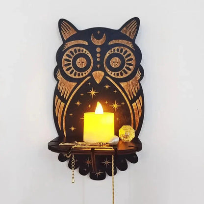 Wall Shelf Stone Wall Shelf Hand Wooden Display Stand Hanging Candle Holder Wall Decor Shelves  home decoration shelf decor
