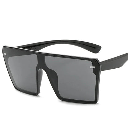 Oversized Square Sunglasses Women 2024 Luxury Brand Fashion Flat Top Red Black Clear Lens Men Fishing Shade Mirror UV400