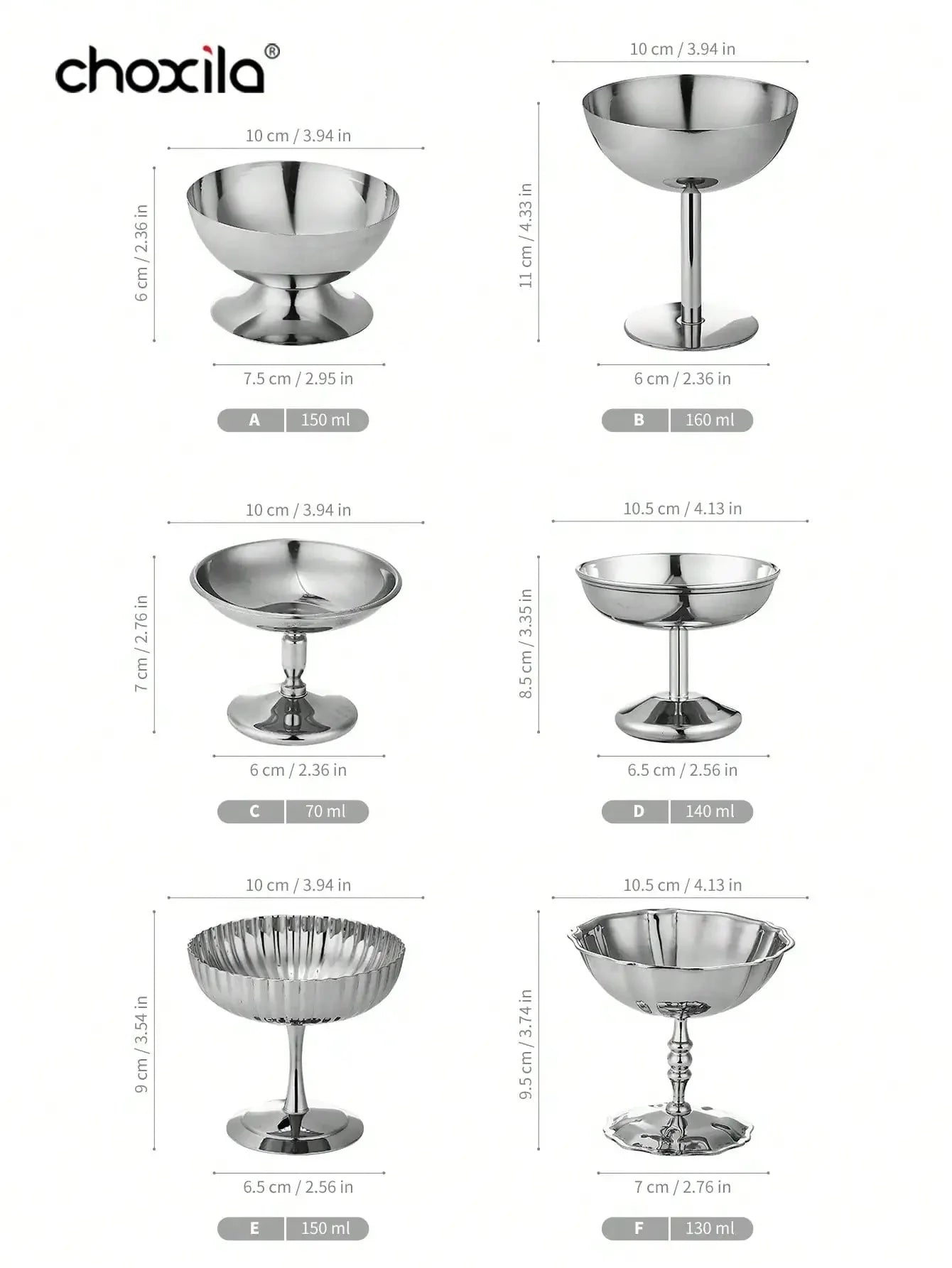 1pc Dessert Plate, Vegetable Bowl, Stainless Steel Ice Cream Cup, Tall Cup, Afternoon Tea Pudding Dessert Cup Cute Plates