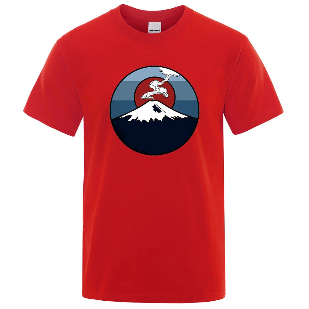 Mt. Fuji, Japan Mens T Shirt Fashion Cotton Eco-Friendly T-Shirts Summer Tee Clothes Tshirt Hip Hop Oversize Loose Men T Shirts