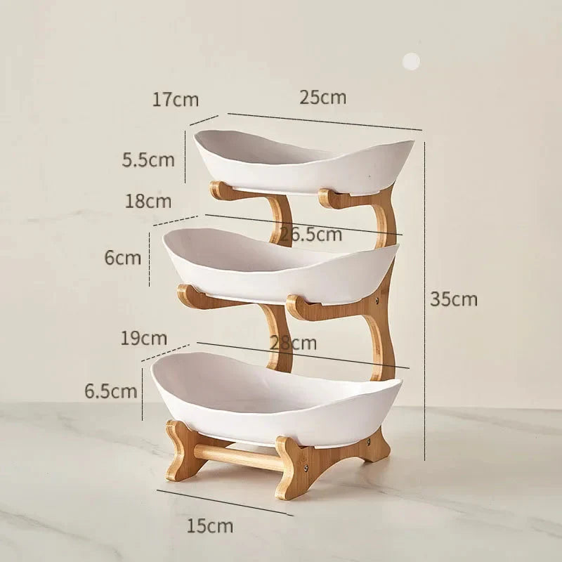 2/3 Layer Fruit Plate Home Snack Dish Creative Candy Dish Modern Dried Fruit Basket Living Room Plastic Cake Stand Snack Plates