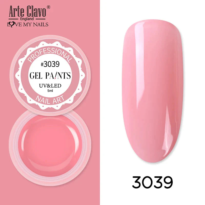 Arte Clavo Painting Gel 72 Colors 5ml Professional Nail Paint Color Gel Polish For Nail Art UV Gel Lacquer Gel Top Coat Manicure