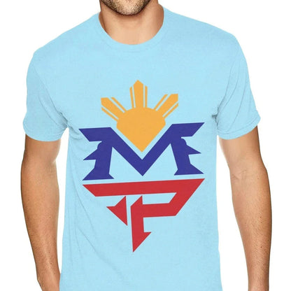 Men Trendy Shirts Funny Mens T Shirts Cotton Tops & Tees Summer Boxer Manny Pacquiao MP Boxing Photo Tee Shirt graphic t shirts