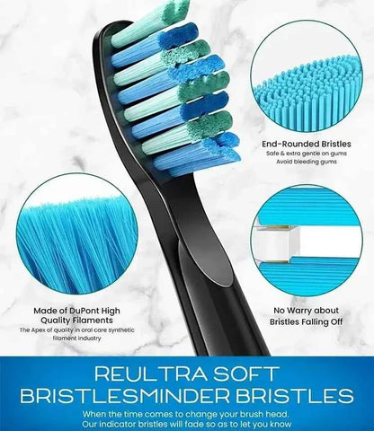 Toothink Replacement Brush Heads - Compatible with Fairywill/Seago FW-507/508/917/959 - 5-10Pcs Dupont Bristle Set