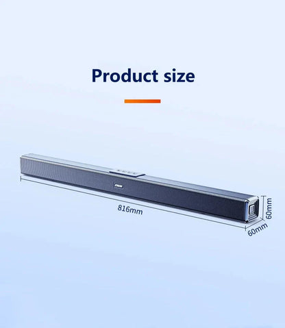 9D Stereo Sound Bar For TV Cinema Echo Wall Bluetooth Speakers COAX AUX U Disk Home Audio Subwoofer 8 Horns 40W High Power