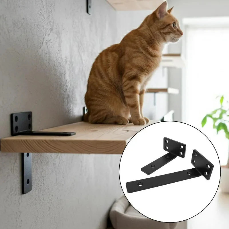Heavy Duty L-shaped Shelves Brackets Thickened Floating Shelf Bracket Invisible Wall Shelves Support with Screws Hardware Tools