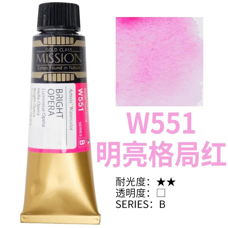 Korea MIJELLO tube watercolor artist 15ml watercolor paint mission series art supplies