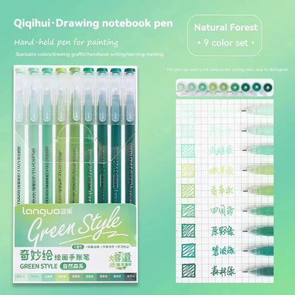 Languo 27-207 Colors Of One Set Drawing Handbook Pens Student DIY Graffiti Multi-Color Gel Pen Writing Marker Stationery