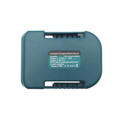 Li-ion Battery Parts Adapter For DEWALT 20V DCB200 For Makita 18V BL1830 Lithium Batteries Case Type C USB Power Bank Charger