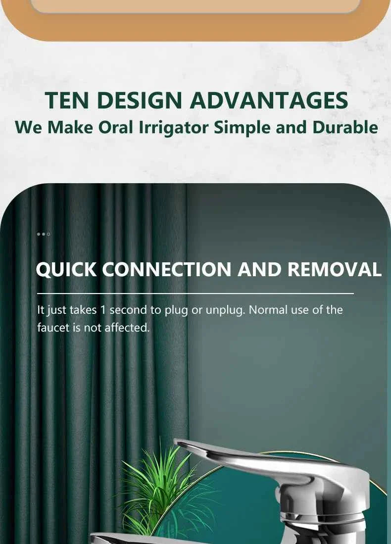 New Water Dental Flosser Faucet Oral Irrigator Floss Dental Irrigator Dental Pick Oral Irrigation Teeth Cleaning Machine