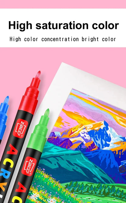 36-240 Acrylic Paint Markers, Waterproof & High Saturation for Wood,Metal,Plastic,Fabric,Glass,Ceramic Painting DIY Art Supplies
